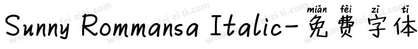 Sunny Rommansa Italic字体转换